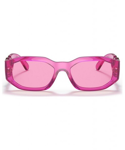 Biggie 53 Sunglasses VE436153-X Transparent Fuchsia $65.55 Unisex