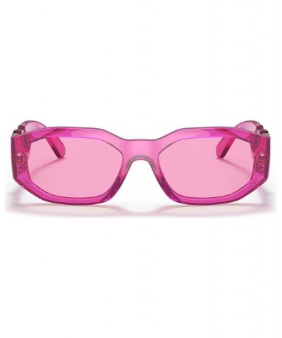 Biggie 53 Sunglasses VE436153-X Transparent Fuchsia $65.55 Unisex