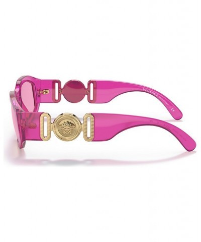 Biggie 53 Sunglasses VE436153-X Transparent Fuchsia $65.55 Unisex