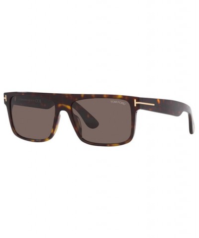 Men's FT0999 58 Sunglasses TR00153158-X Black Shiny $55.90 Mens