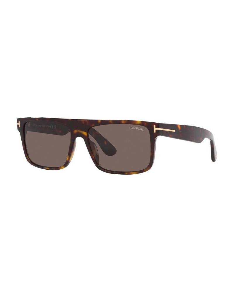 Men's FT0999 58 Sunglasses TR00153158-X Black Shiny $55.90 Mens