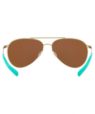 Polarized Sunglasses PIPER 58 GOLD/GREEN MIRROR $37.92 Unisex