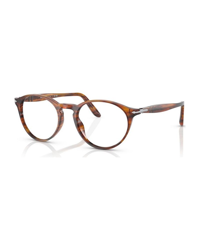 Men's Phantos Eyeglasses PO3092V50-O Striped Brown $51.87 Mens