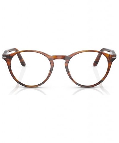 Men's Phantos Eyeglasses PO3092V50-O Striped Brown $51.87 Mens