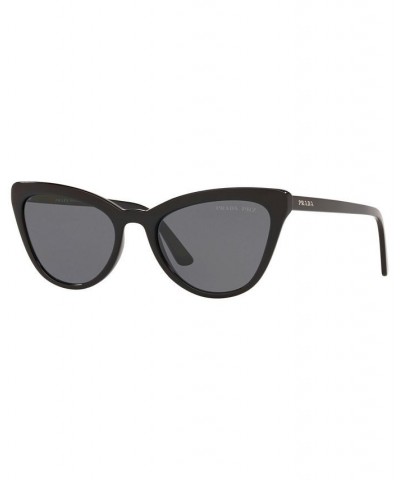 Women's Polarized Sunglasses PR 01VS BLACK/POLAR GREY $103.88 Womens