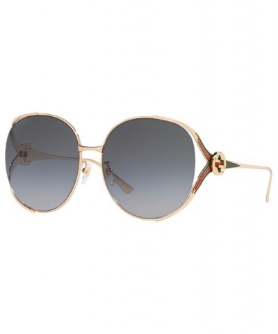 Women's Sunglasses GG0225S 63 Gold-Tone Clear $94.92 Womens