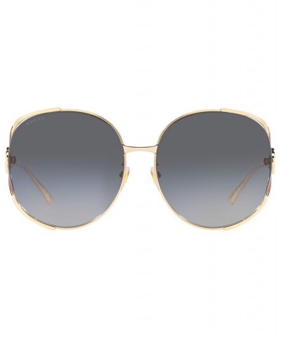 Women's Sunglasses GG0225S 63 Gold-Tone Clear $94.92 Womens