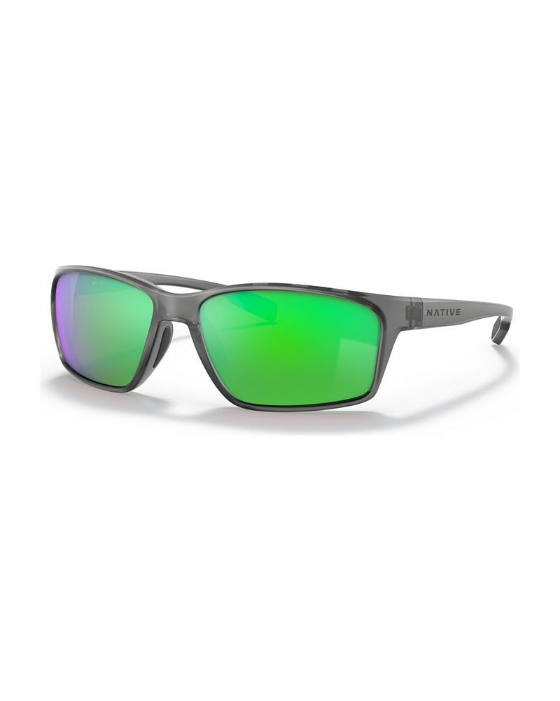 Native Men's Polarized Sunglasses XD9037 KODIAK XP 60 Matte Smoke Crystal/Green $6.49 Mens