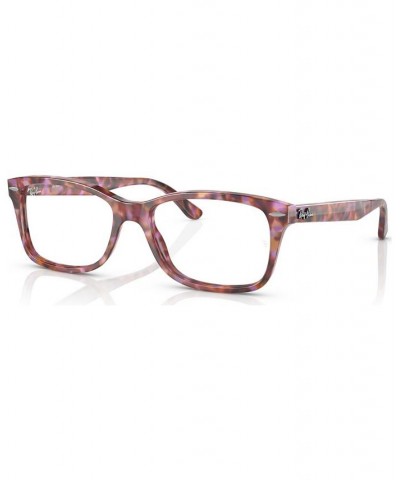 Unisex Square Eyeglasses RX542855-O Red $24.83 Unisex