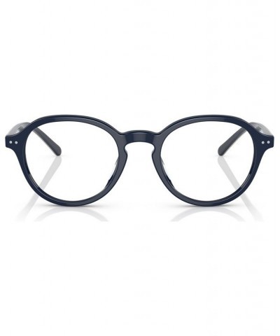 Men's Oval Eyeglasses PH2251U48-O Shiny Navy Blue $19.25 Mens