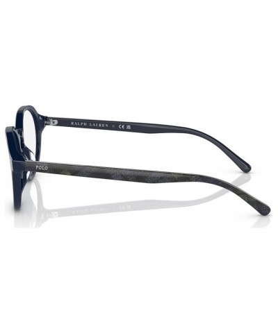 Men's Oval Eyeglasses PH2251U48-O Shiny Navy Blue $19.25 Mens