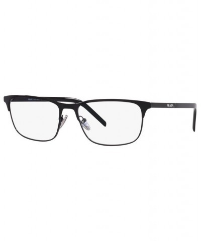 PR66YV Men's Pillow Eyeglasses Matte Baltic/Gunmetal $52.35 Mens