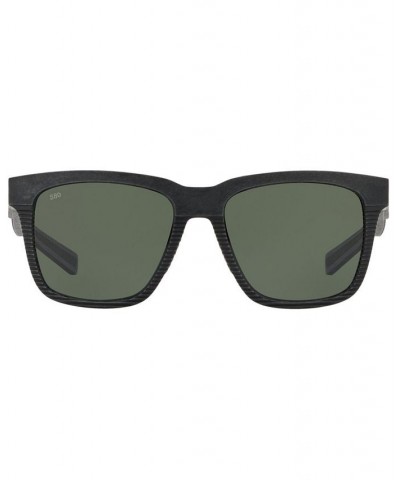 Men's Polarized Sunglasses Pescador 55 BLACK/GREY $31.35 Mens