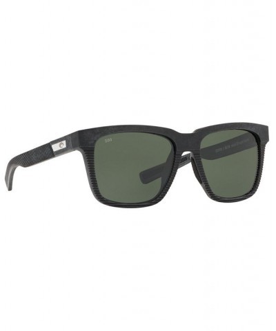 Men's Polarized Sunglasses Pescador 55 BLACK/GREY $31.35 Mens