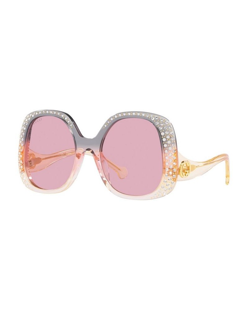 Women's Butterfly Sunglasses GG1235S Transparent Gray $211.20 Womens