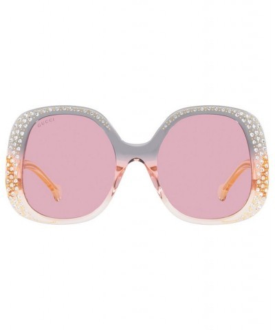 Women's Butterfly Sunglasses GG1235S Transparent Gray $211.20 Womens