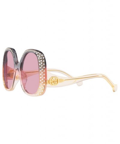 Women's Butterfly Sunglasses GG1235S Transparent Gray $211.20 Womens