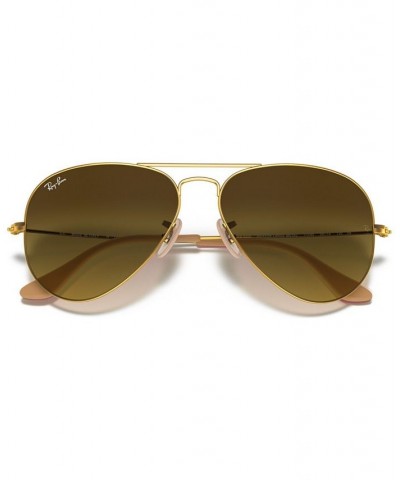 Sunglasses RB3025 AVIATOR GRADIENT Gold/Brown $26.70 Unisex