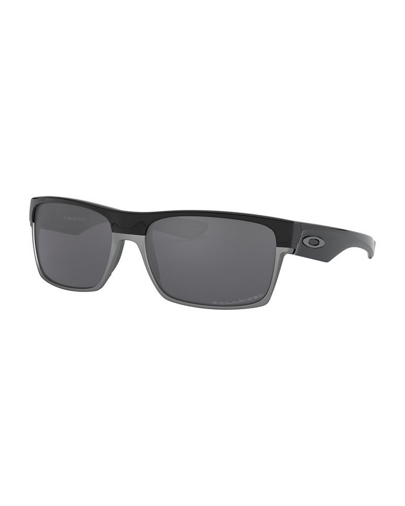 Men's Low Bridge Fit Polarized Sunglasses OO9256 TwoFace 60 Black $35.84 Mens