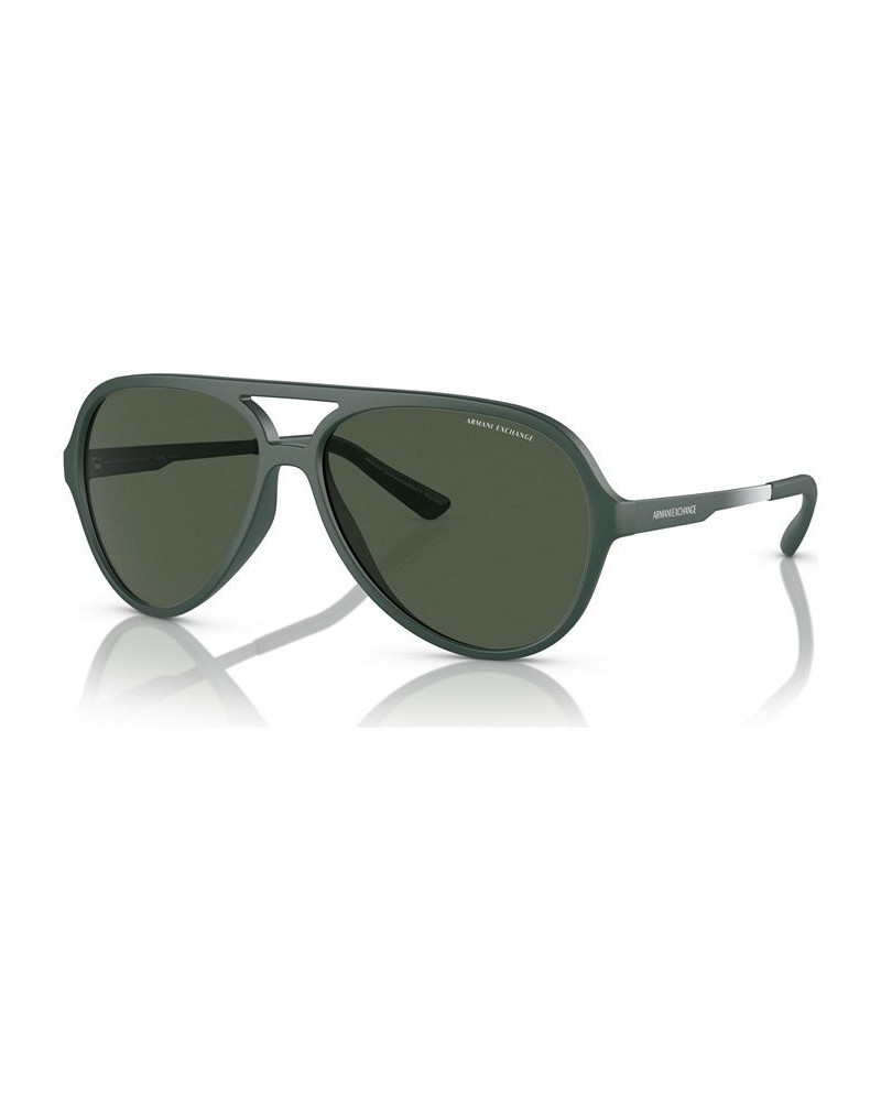 Men's Polarized Sunglasses AX4133S Matte Green $27.54 Mens