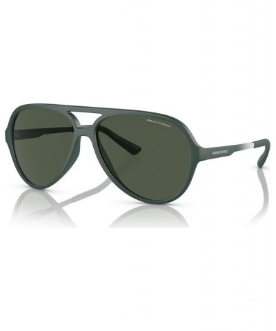 Men's Polarized Sunglasses AX4133S Matte Green $27.54 Mens