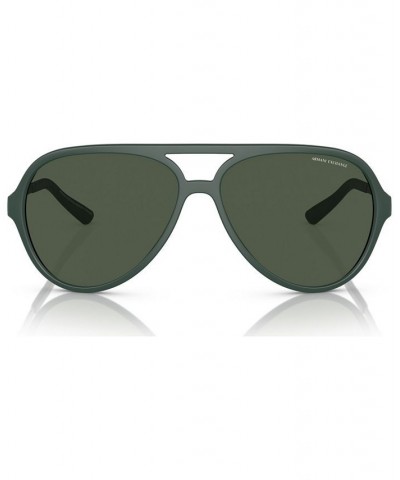 Men's Polarized Sunglasses AX4133S Matte Green $27.54 Mens