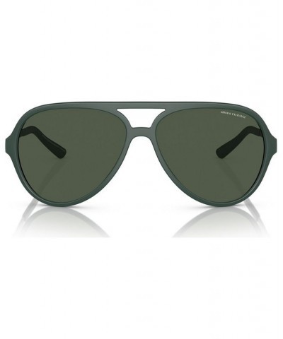 Men's Polarized Sunglasses AX4133S Matte Green $27.54 Mens