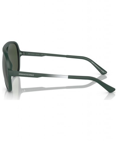 Men's Polarized Sunglasses AX4133S Matte Green $27.54 Mens