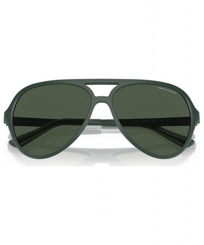 Men's Polarized Sunglasses AX4133S Matte Green $27.54 Mens