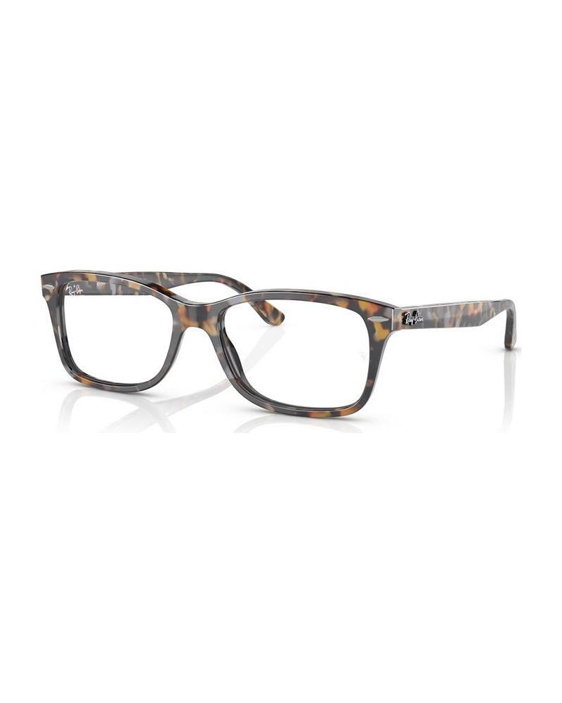 Unisex Square Eyeglasses RX542853-O Yellow and Blue Havana $53.48 Unisex