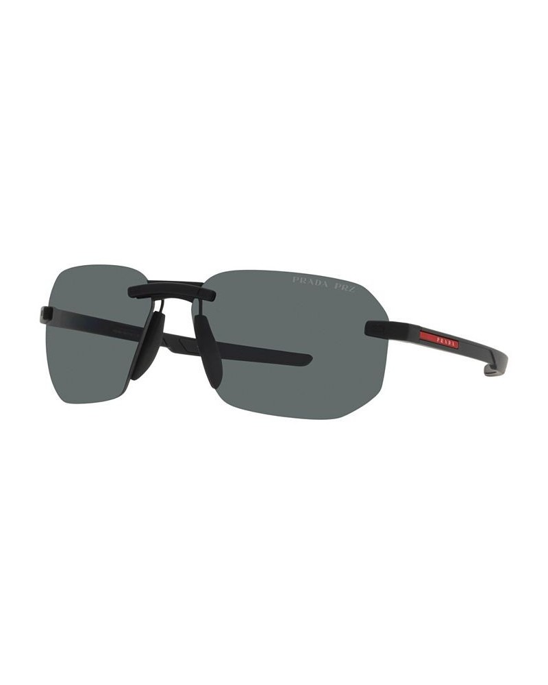 Men's Polarized Sunglasses 62 Black Rubber $37.10 Mens