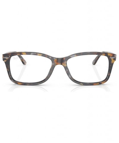 Unisex Square Eyeglasses RX542853-O Yellow and Blue Havana $53.48 Unisex