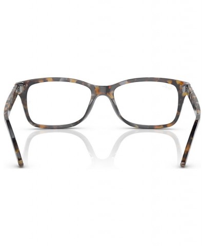 Unisex Square Eyeglasses RX542853-O Yellow and Blue Havana $53.48 Unisex