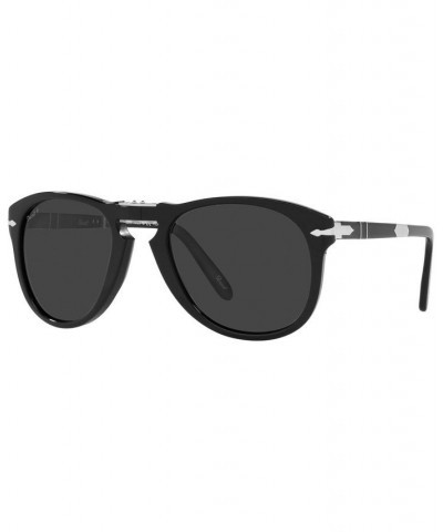 Men's Polarized Sunglasses PO0714SM 54 Persol Steve McQueen Black $70.98 Mens