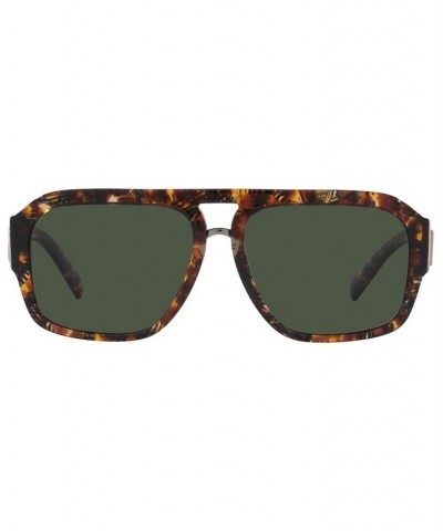 Men's Polarized Low Bridge Fit Sunglasses DG4403F Low Bridge Fit 58 Red Havana $91.75 Mens