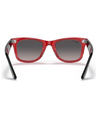 Disney Unisex Polarized Sunglasses RB2140 Wayfarer Mickey J22 50 Transparent Red $34.84 Unisex