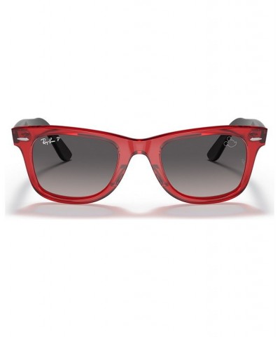 Disney Unisex Polarized Sunglasses RB2140 Wayfarer Mickey J22 50 Transparent Red $34.84 Unisex