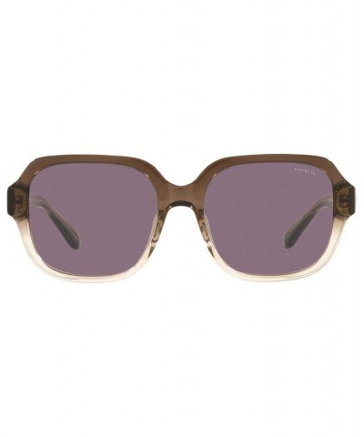 Women's Sunglasses HC8335U C7989 53 Transparent Brown Gradient $17.00 Womens