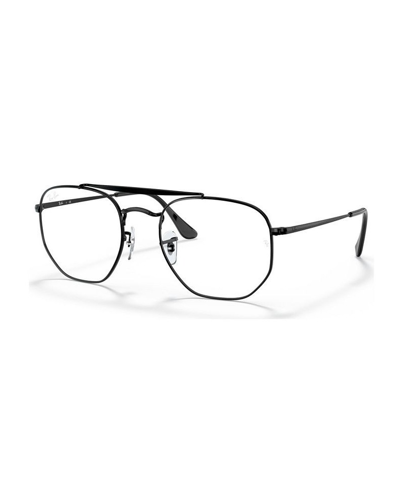 RX3648V Marshal Optics Unisex Square Eyeglasses Black $25.40 Unisex