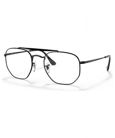 RX3648V Marshal Optics Unisex Square Eyeglasses Black $25.40 Unisex