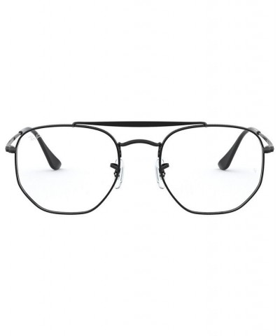 RX3648V Marshal Optics Unisex Square Eyeglasses Black $25.40 Unisex