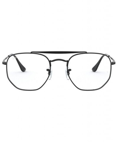 RX3648V Marshal Optics Unisex Square Eyeglasses Black $25.40 Unisex