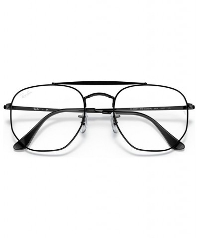 RX3648V Marshal Optics Unisex Square Eyeglasses Black $25.40 Unisex