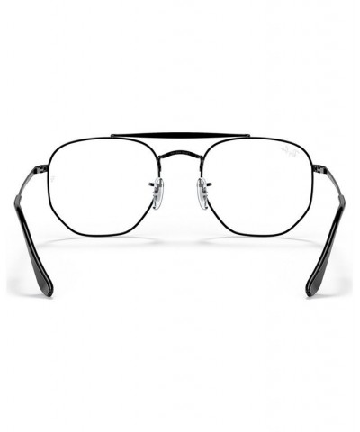 RX3648V Marshal Optics Unisex Square Eyeglasses Black $25.40 Unisex