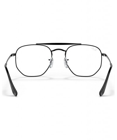 RX3648V Marshal Optics Unisex Square Eyeglasses Black $25.40 Unisex