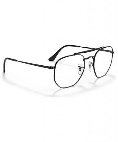 RX3648V Marshal Optics Unisex Square Eyeglasses Black $25.40 Unisex