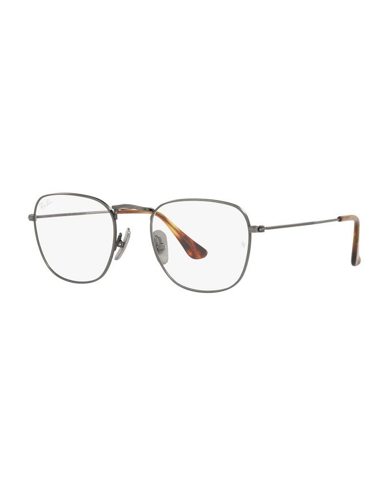 RX8157V Frank Titanium Optics Men's Square Eyeglasses Gunmetal $66.24 Mens