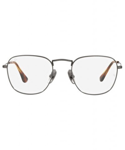 RX8157V Frank Titanium Optics Men's Square Eyeglasses Gunmetal $66.24 Mens