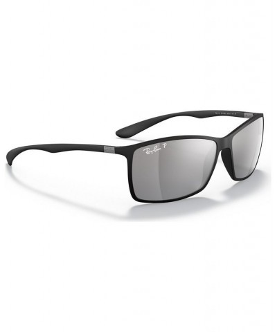 Polarized Sunglasses RB4179 LITEFORCE BLACK MATTE/SILVER MIRROR POLAR $53.13 Unisex