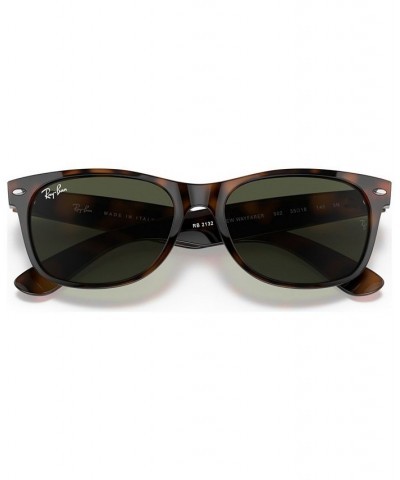 Sunglasses RB2132 NEW WAYFARER COLOR MIX BLACK CLEAR/GREEN $18.12 Unisex